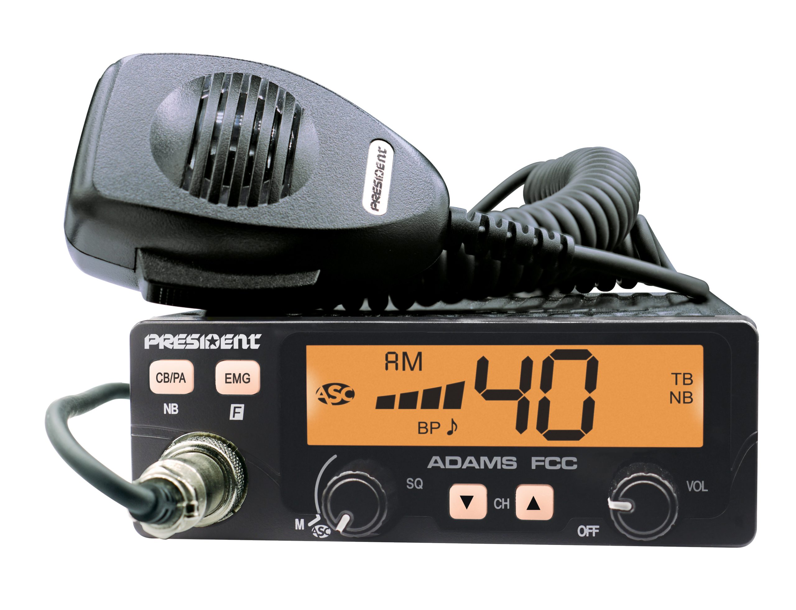 ADAMS FCC - President 40 Channel CB Radio with Talkback and Color Display Options 8 ADAMS FCC - President 40 Channel CB Radio with Talkback and Color Display Options - Image 8